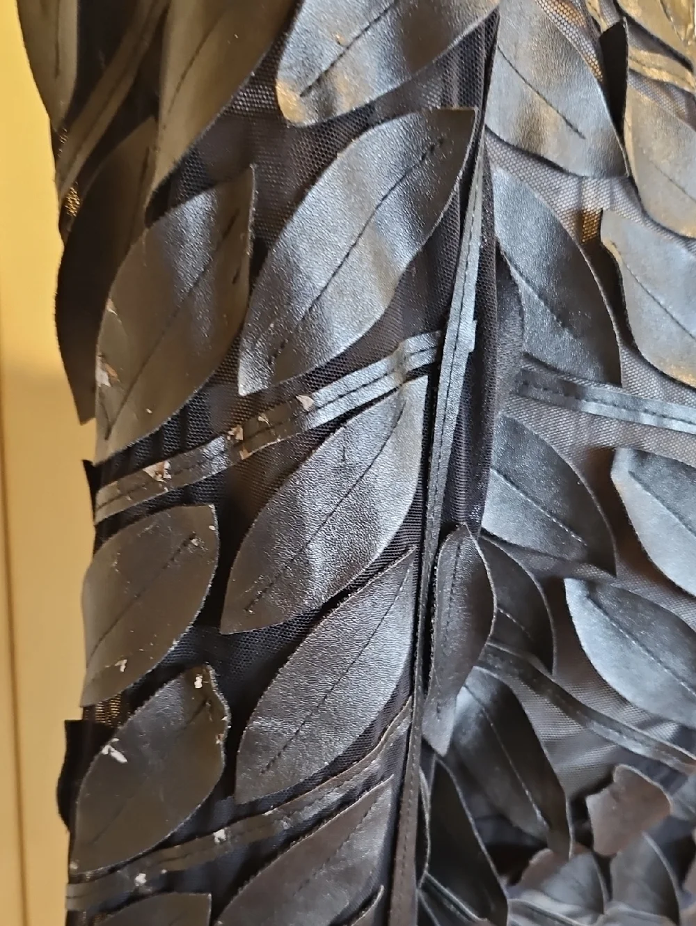 Frank Lyman Black Leaf-Pattern Faux Leather Zip Jacket Women 6 - Picture 7 of 13